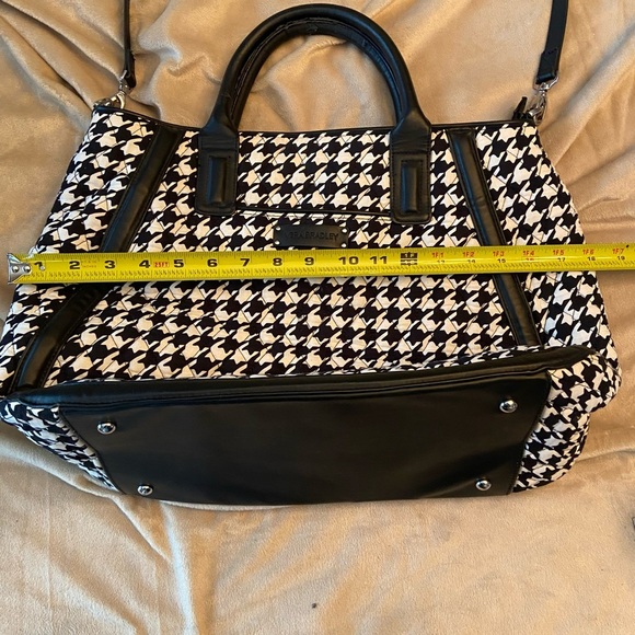 VERA BRADLEY TRIMMED QUILTED HOUNDSTOOTH Large bag - Picture 8 of 11